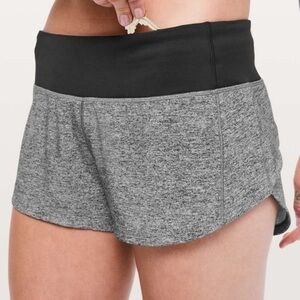 Lululemon Speed Up Running Short 2.5"  Gray Black Women’s 8